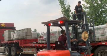 孝感 黄金麻冰裂纹，地铺石装车