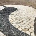 孝感 黄金麻冰裂纹地铺石工地铺装案例