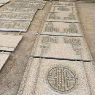 孝感 白麻花岗岩外墙立面雕刻板