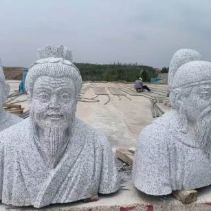 孝感 白麻花岗岩石材人物立体雕刻