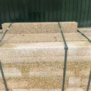 孝感 黄金麻花岗岩石材机切面栏杆料半成品