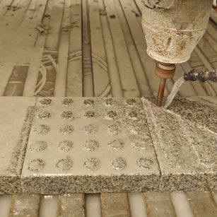 孝感 芝麻白花岗岩石材盲人石、盲道石、盲点石