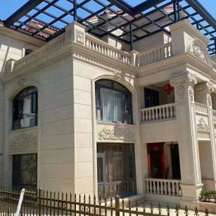 孝感 黄金麻花岗岩荔枝面别墅外墙干挂