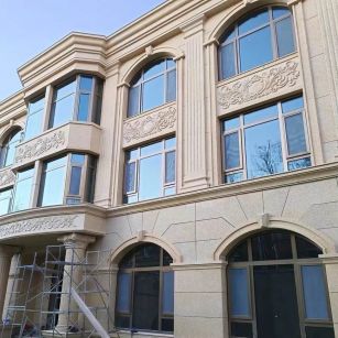 孝感 黄金麻花岗岩别墅外墙干挂