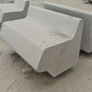 孝感 芝麻白花岗岩异形坐凳，石凳