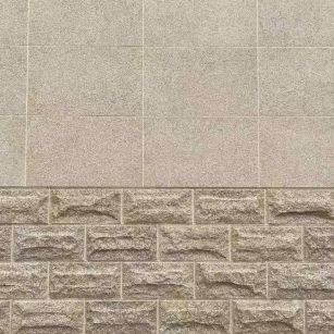 孝感 黄金麻自然面蘑菇石配荔枝面干挂