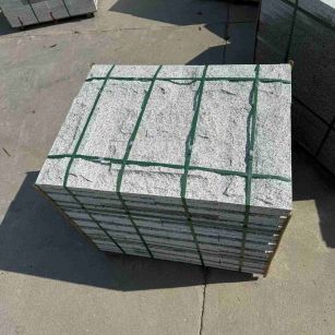 孝感 白麻花岗岩石材自然面蘑菇石成品