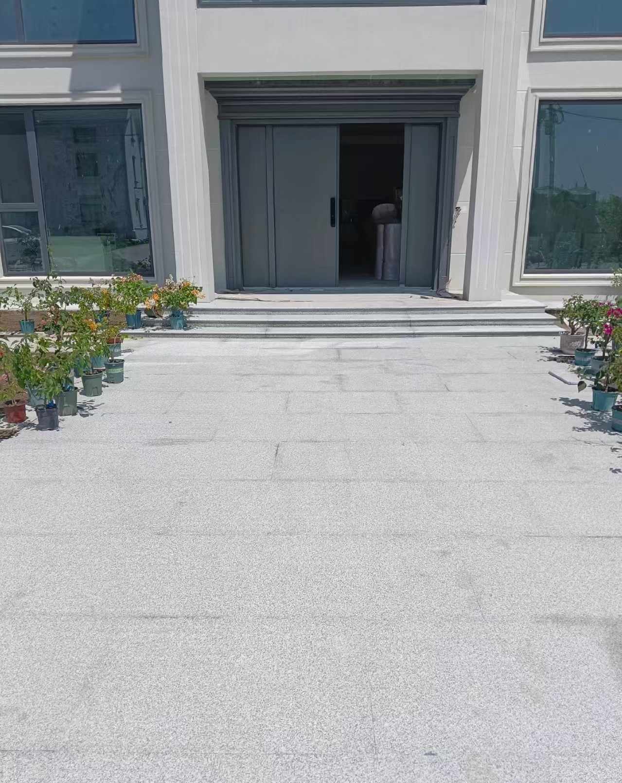 孝感 芝麻白花岗岩地铺石地面铺装