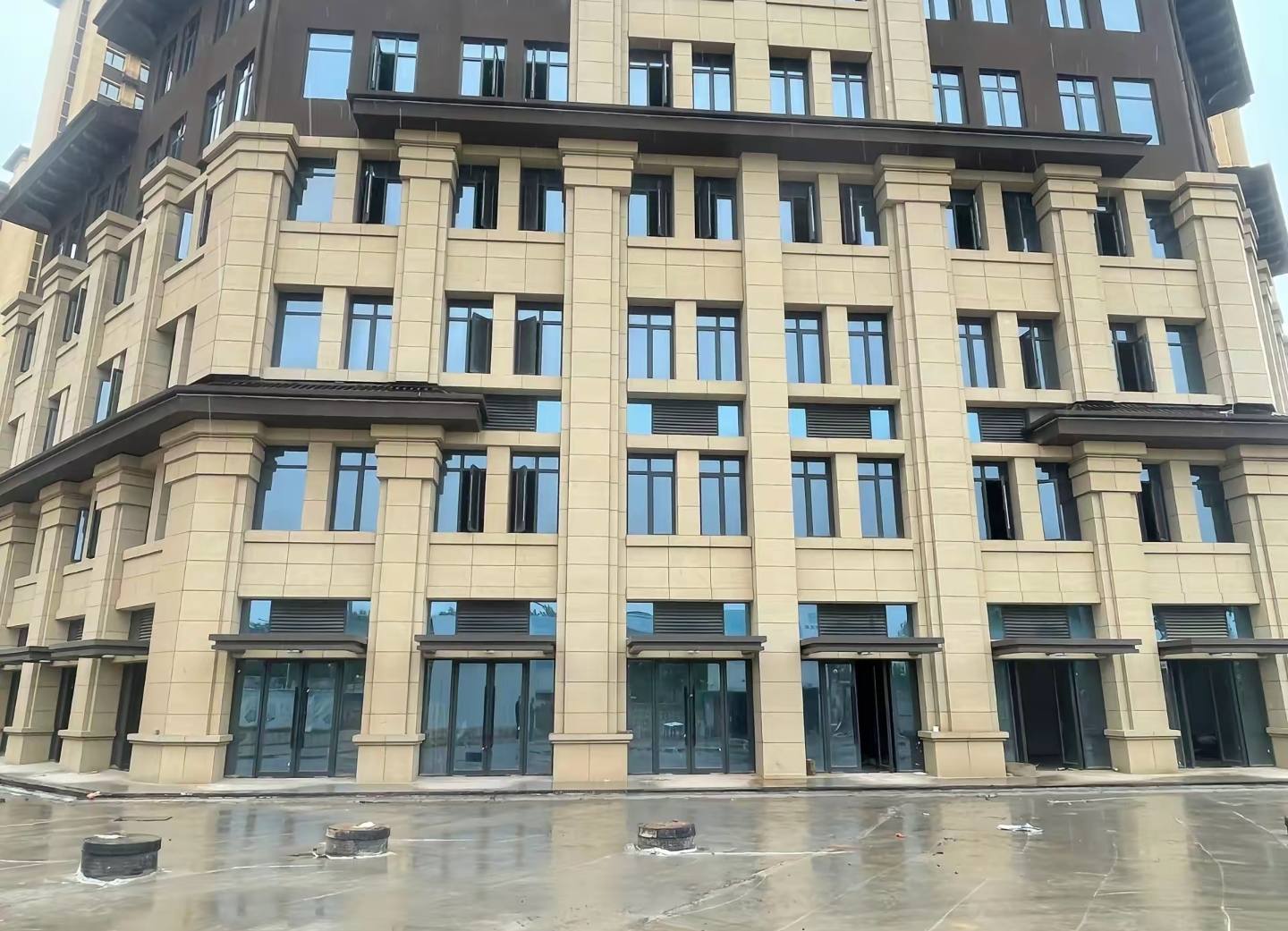 孝感 黄金麻花岗岩荔枝面小区外墙干挂