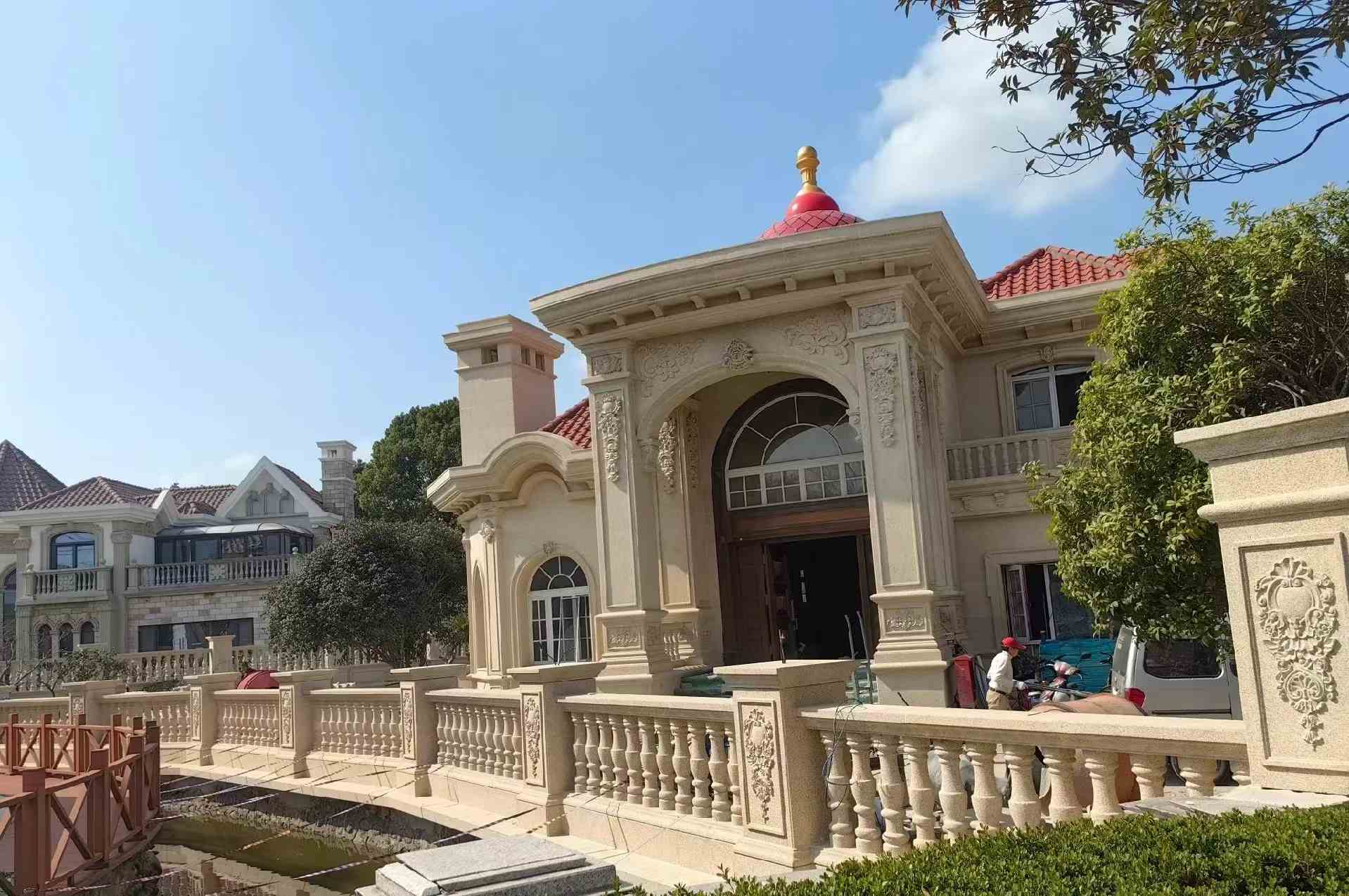 孝感 黄金麻花岗岩欧式别墅