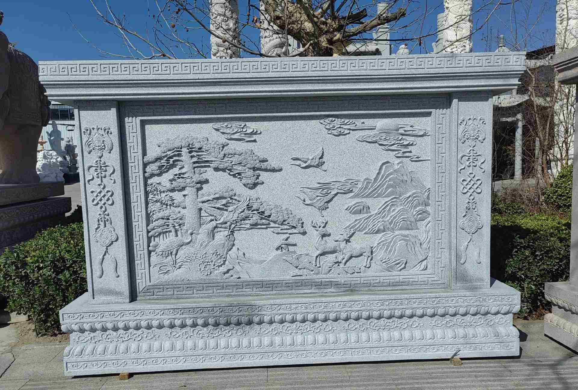 孝感 芝麻白大型照壁，屏风，影壁