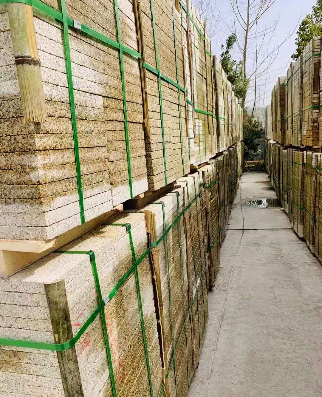 孝感 黄金麻花岗岩荔枝面地铺石