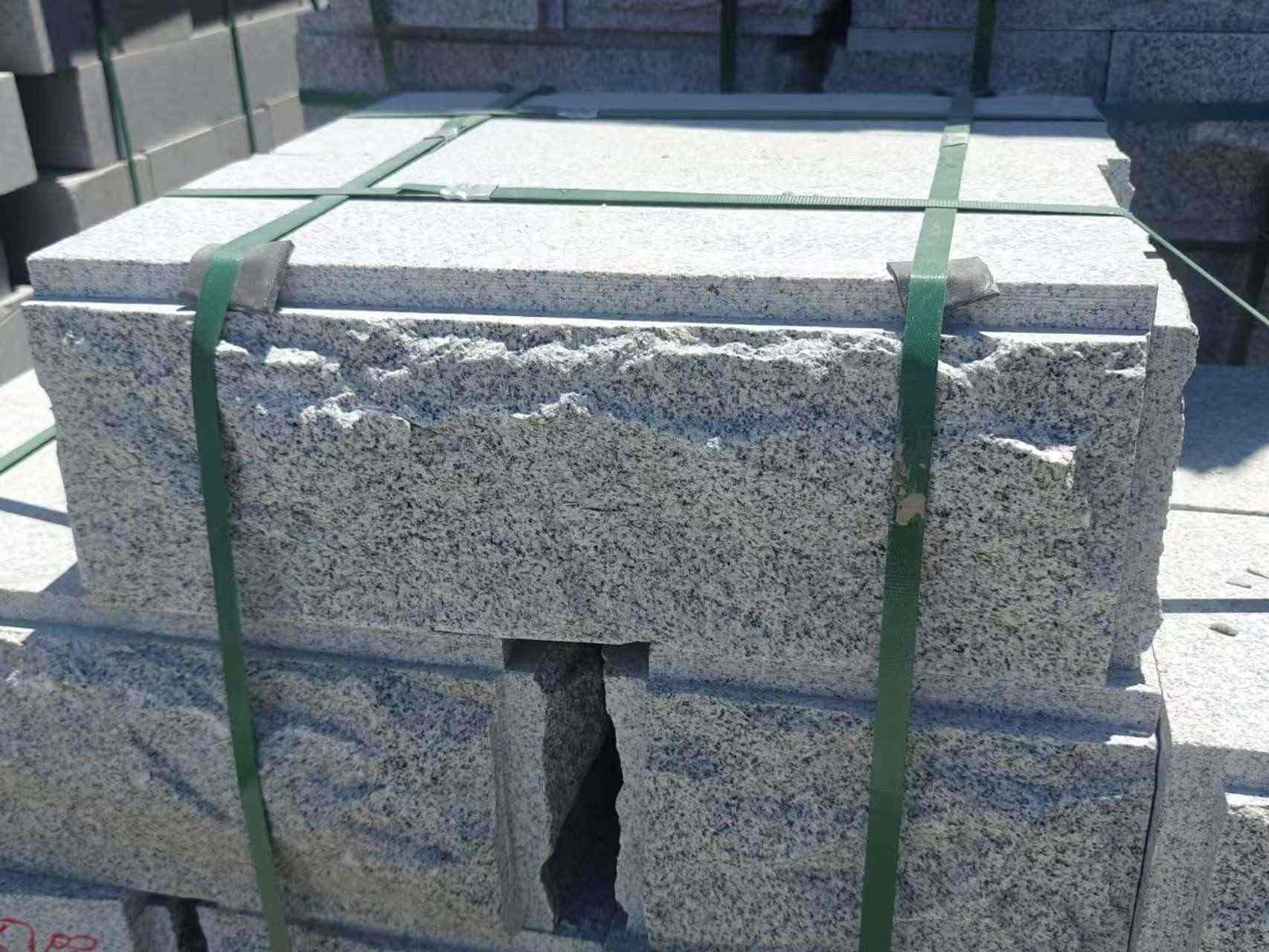 孝感 芝麻白花岗岩自然面成品