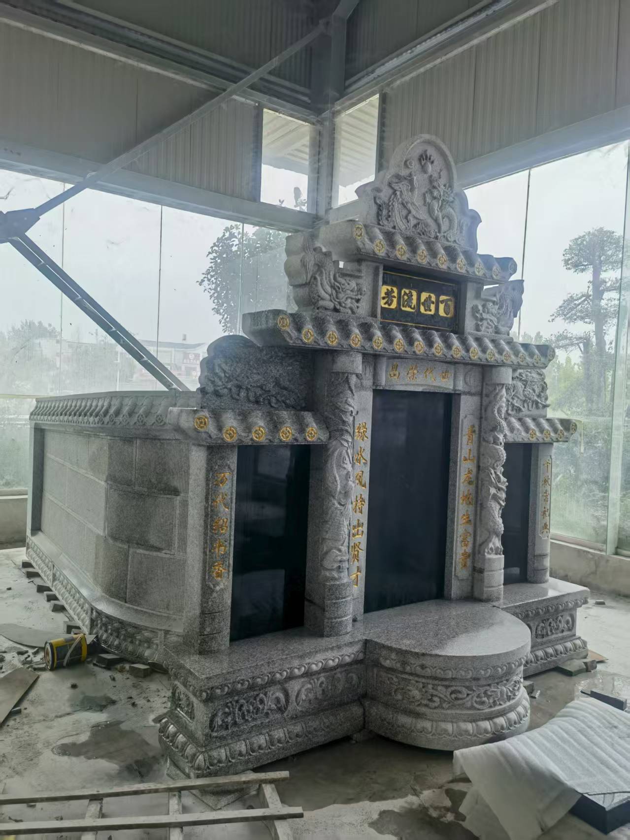 孝感 芝麻白墓碑效果展示图